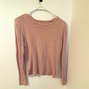 Long sleeve light pink shirt
